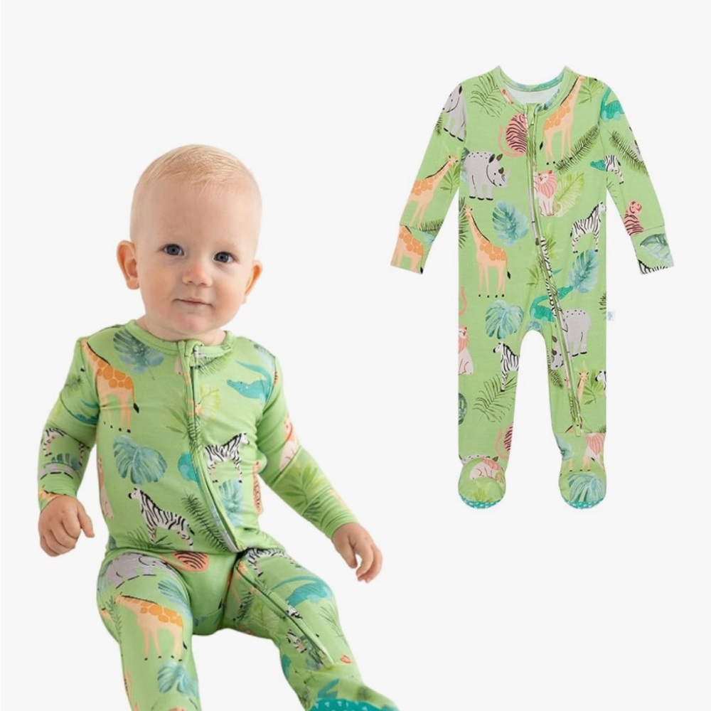 Posh peanut safari Animals footie - size 3-6 months